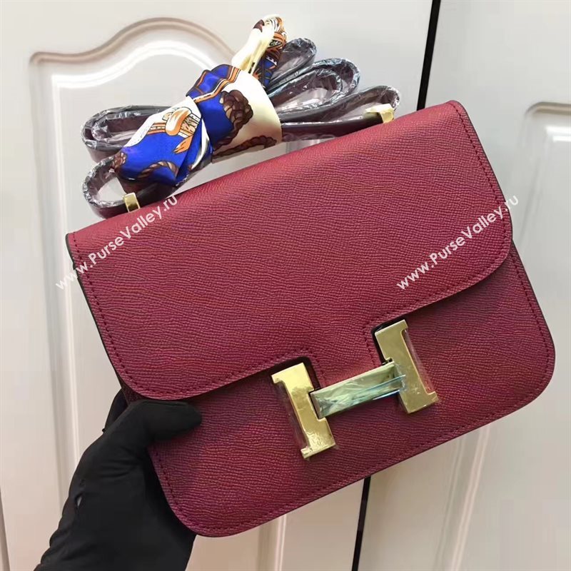 Hermes Epsom wine Constance bag 5195