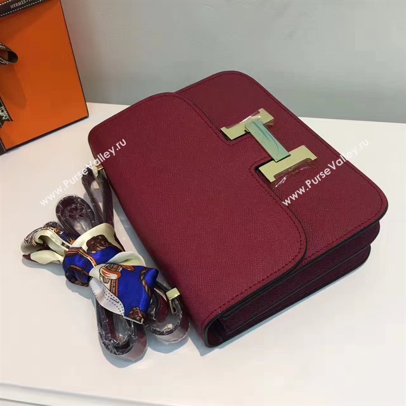 Hermes Epsom wine Constance bag 5195