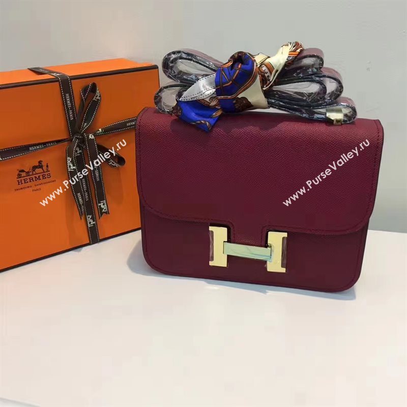 Hermes Epsom wine Constance bag 5195