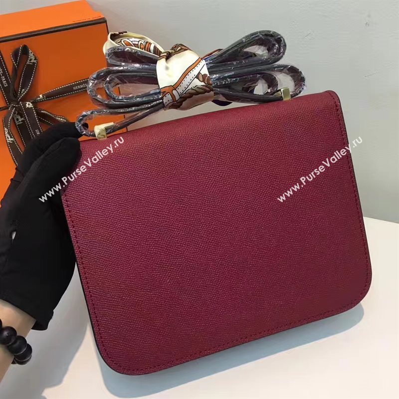 Hermes Epsom wine Constance bag 5195