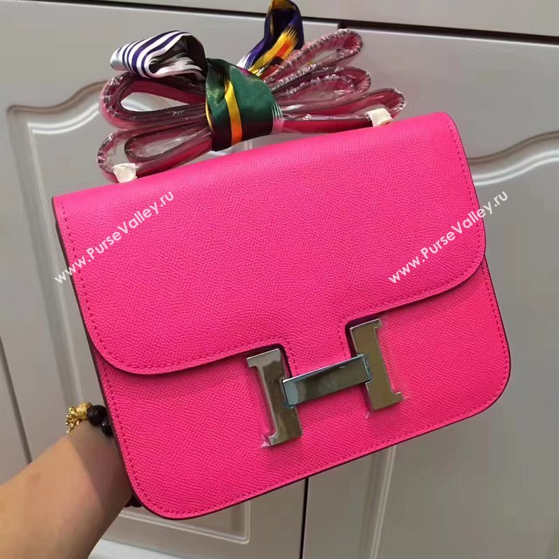 Hermes Epsom Constance red rose bag 5196