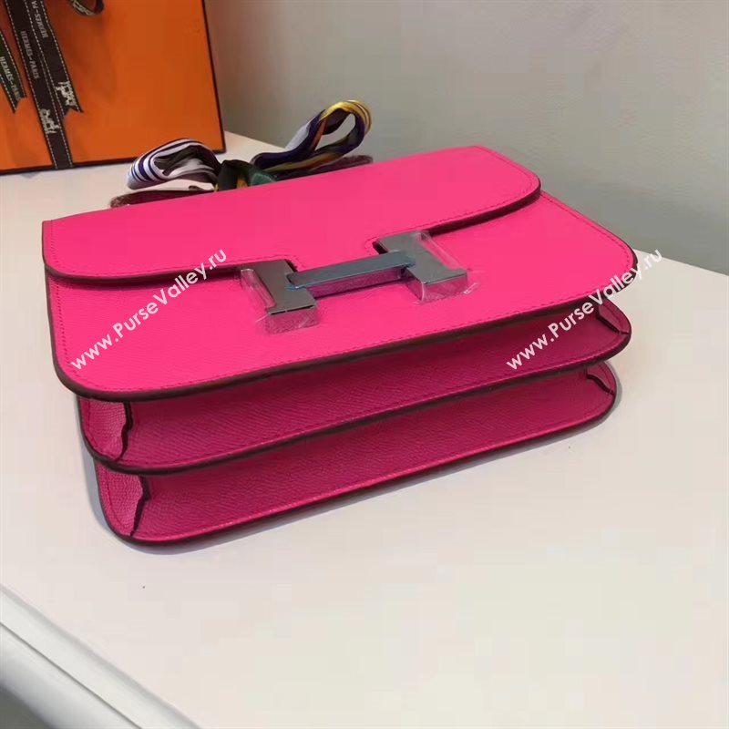 Hermes Epsom Constance red rose bag 5196