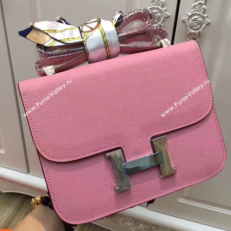 Hermes Epsom pink Constance bag 5198