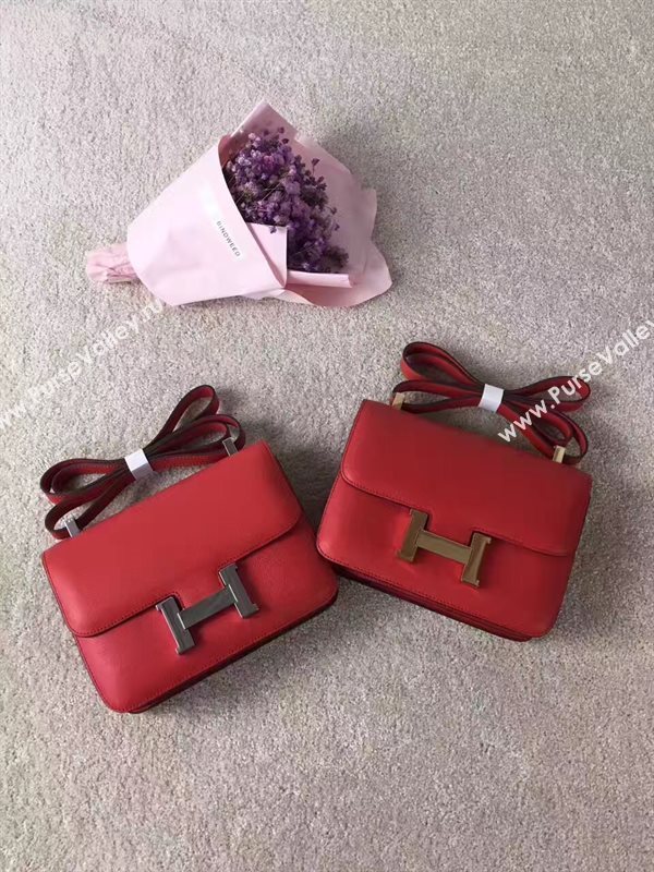 Hermes Constance top red leather bag 5100