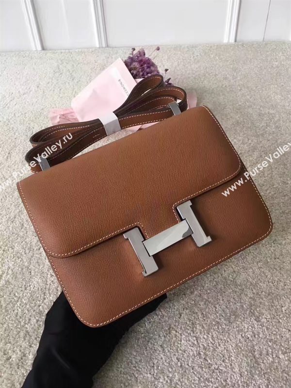 Hermes Constance top tan leather bag 5101