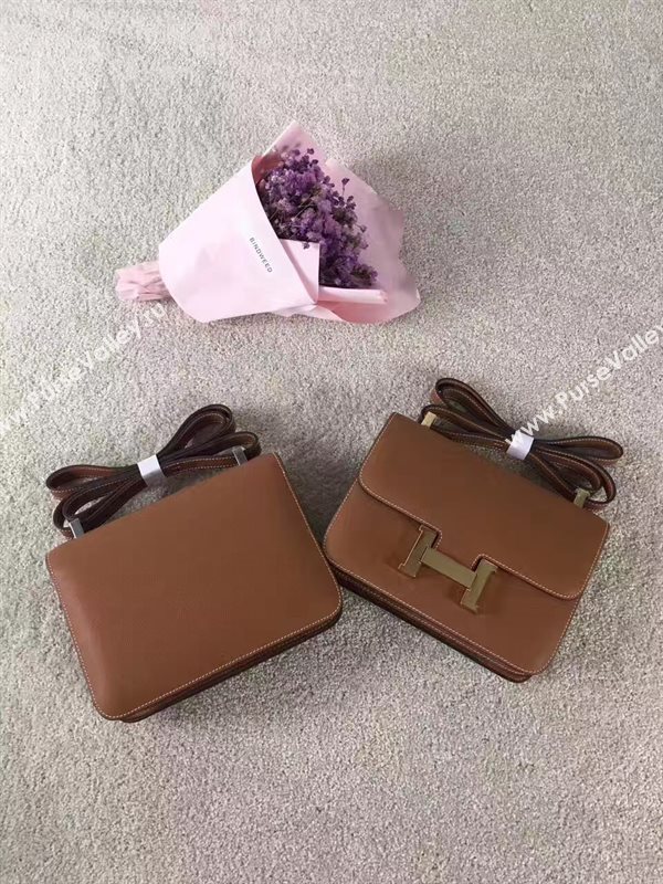 Hermes Constance top tan leather bag 5101