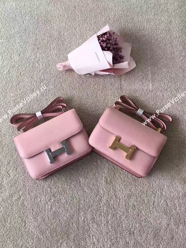 Hermes Constance top pink leather bag 5103