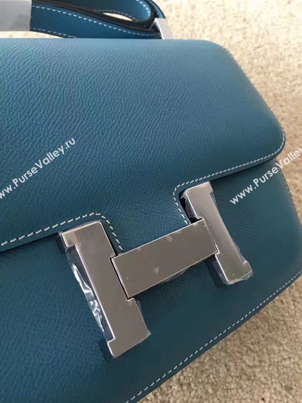 Hermes Constance top blue leather bag 5105