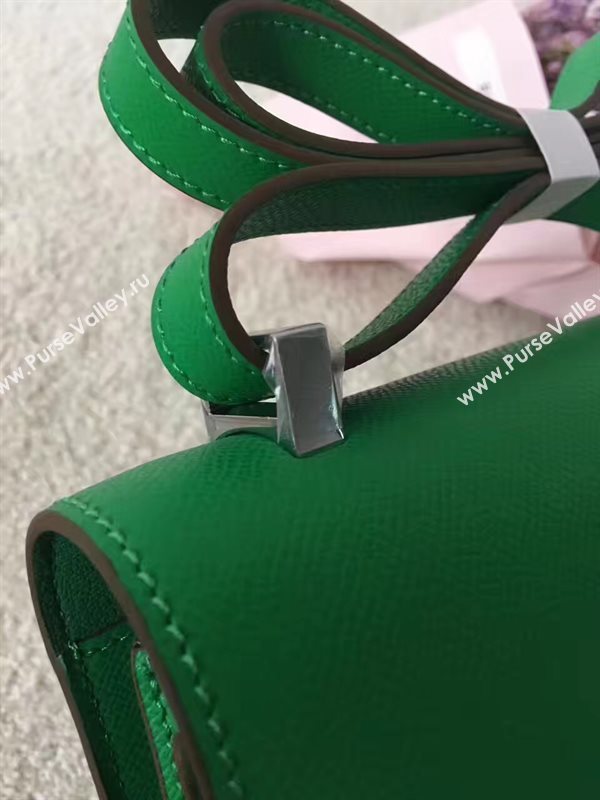 Hermes Constance top green leather bag 5106