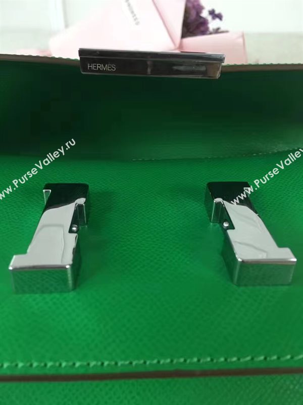 Hermes Constance top green leather bag 5106