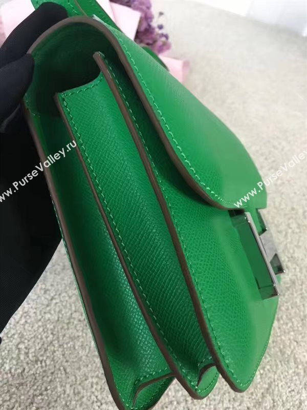 Hermes Constance top green leather bag 5106