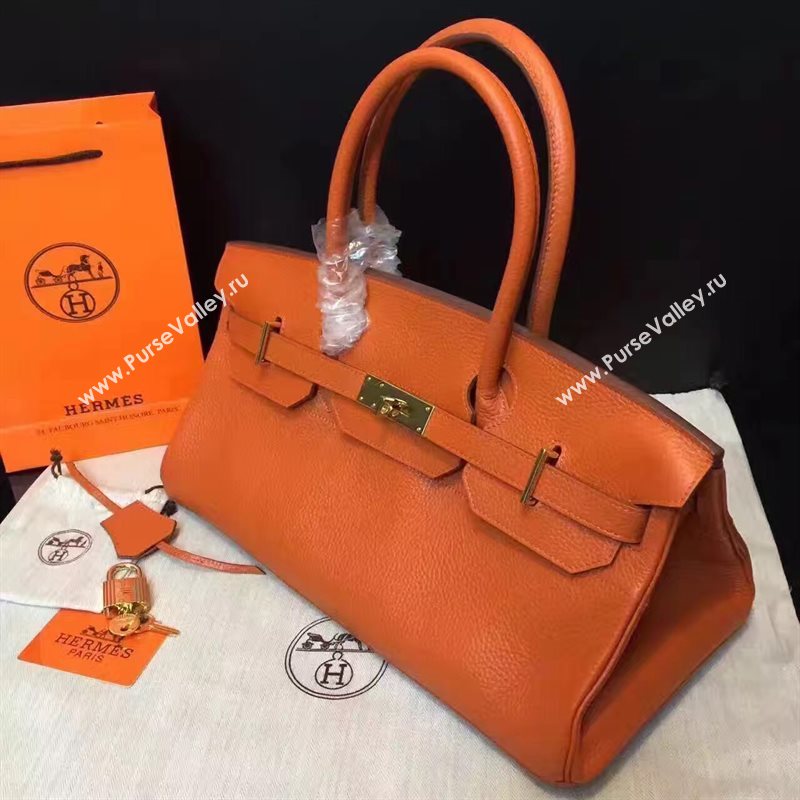 Hermes 42cm Birkin orange leather bag 5108