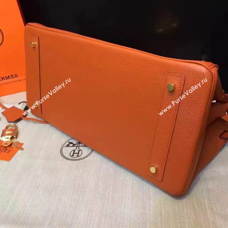 Hermes 42cm Birkin orange leather bag 5108