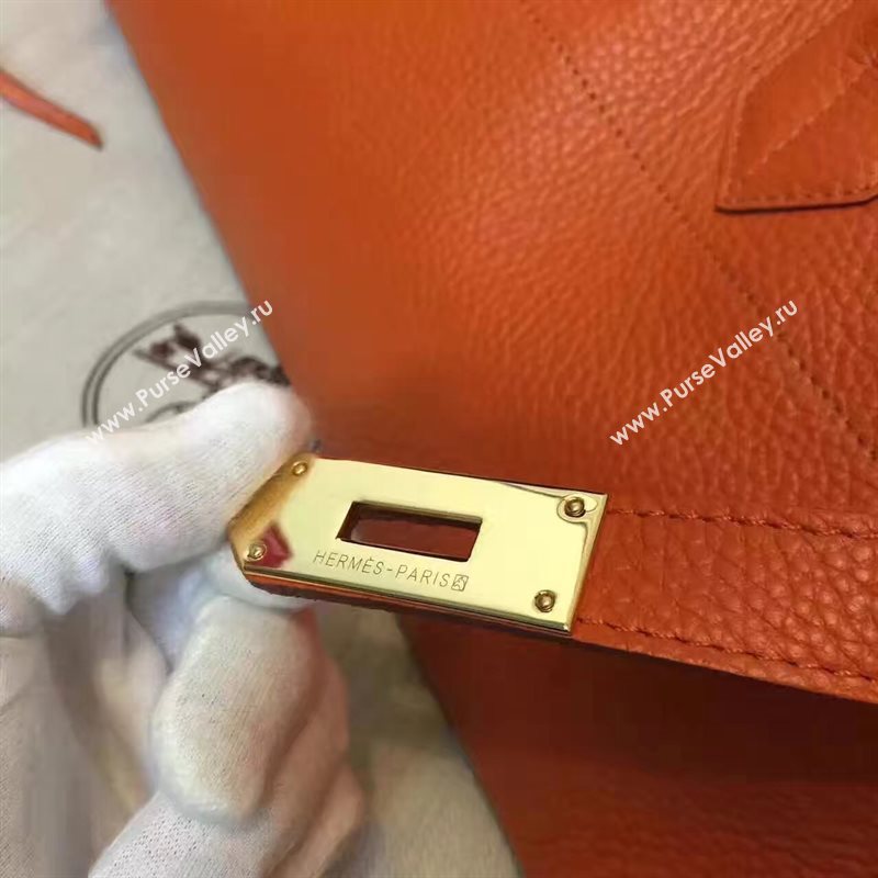 Hermes 42cm Birkin orange leather bag 5108