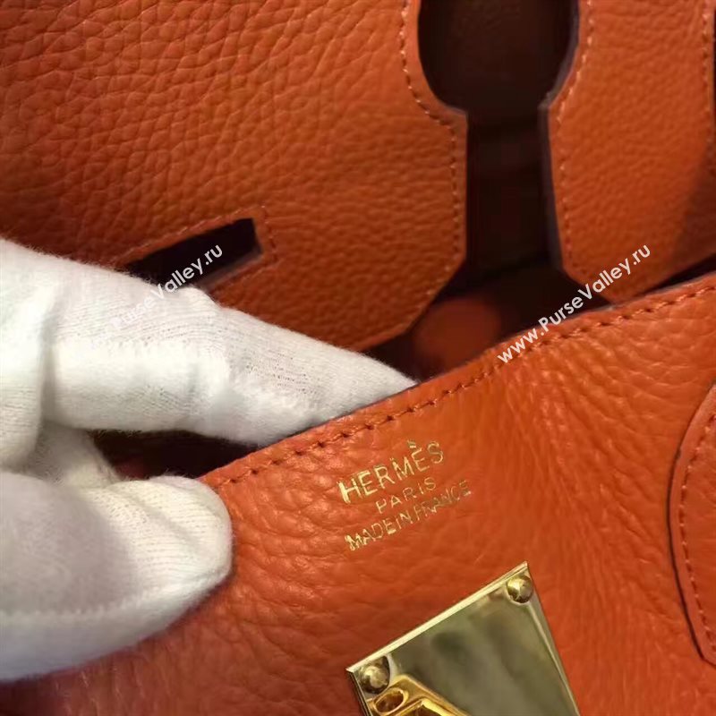 Hermes 42cm Birkin orange leather bag 5108