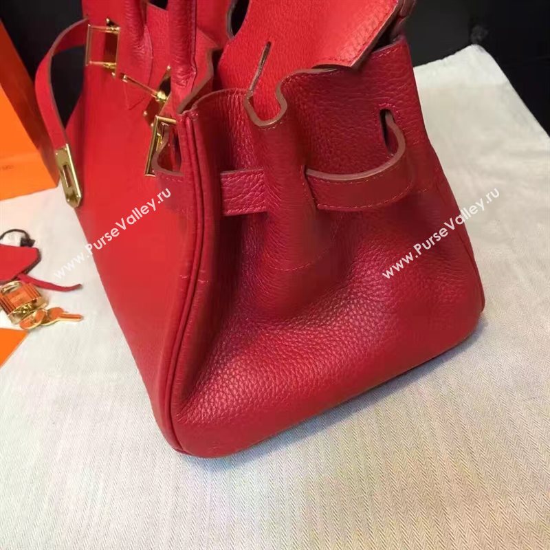 Hermes 42cm Birkin red leather bag 5110