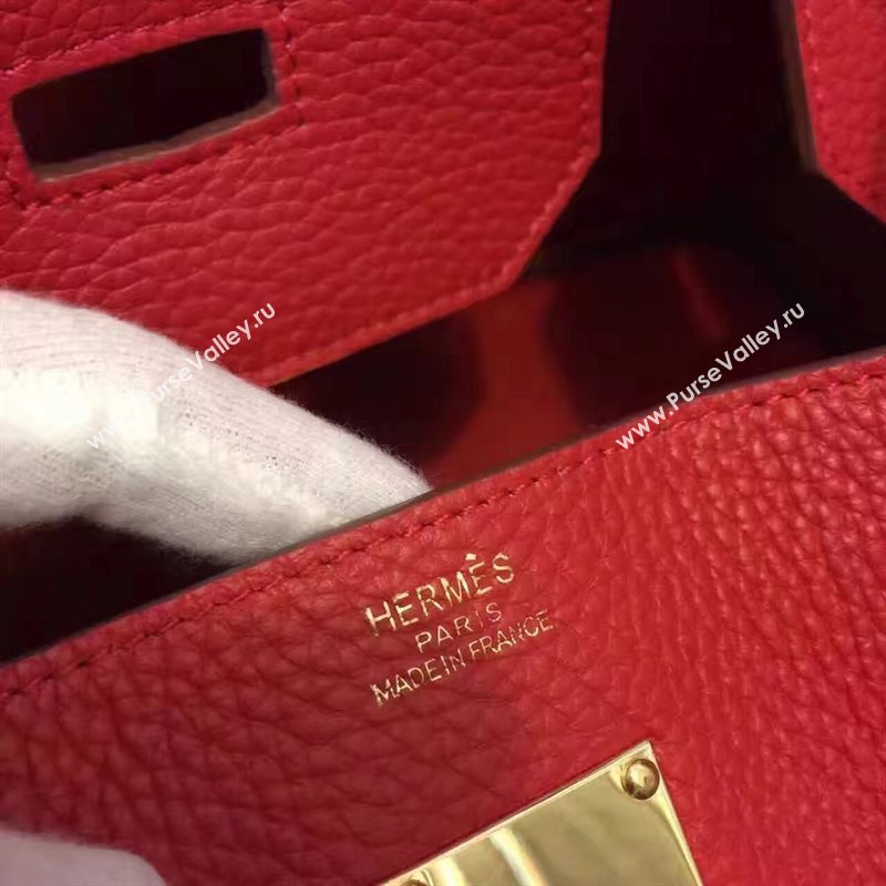 Hermes 42cm Birkin red leather bag 5110