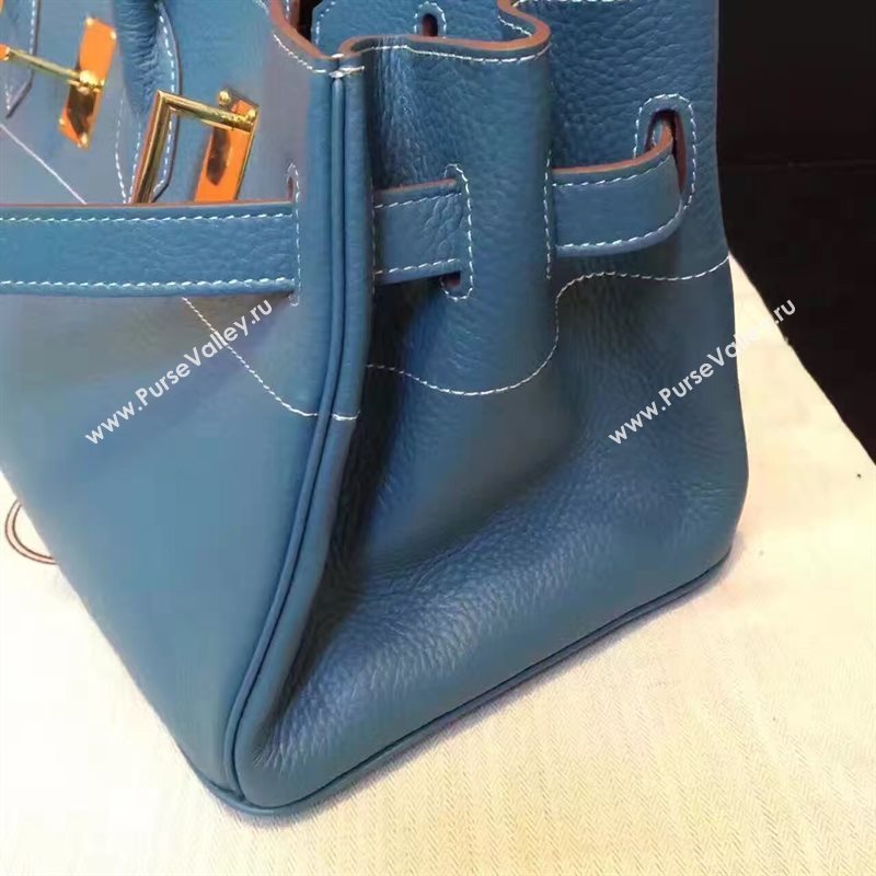 Hermes 42cm Birkin leather navy bag 5111