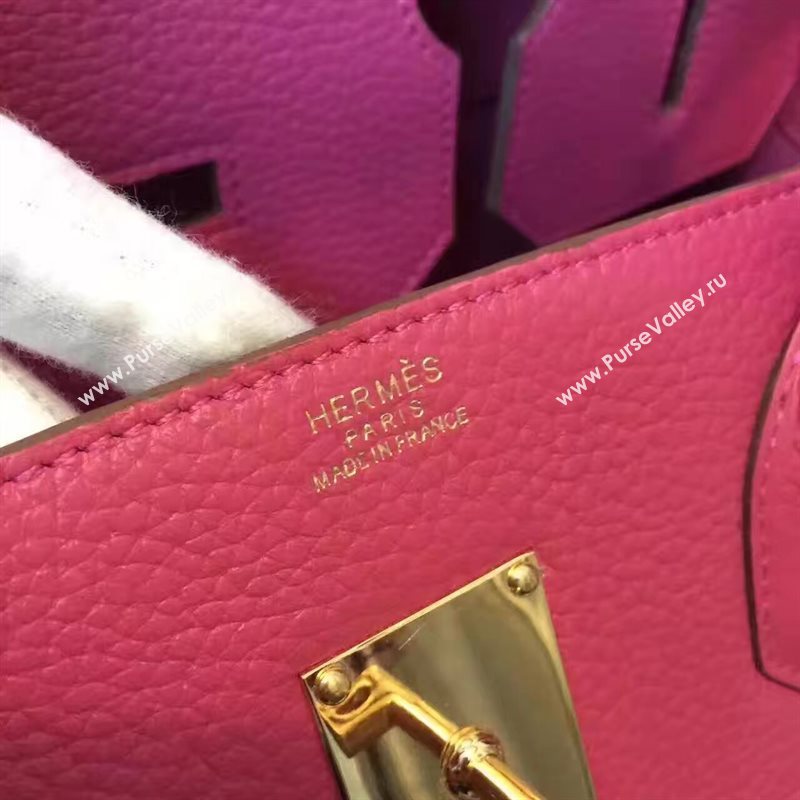 Hermes 42cm leather Birkin rose bag 5112