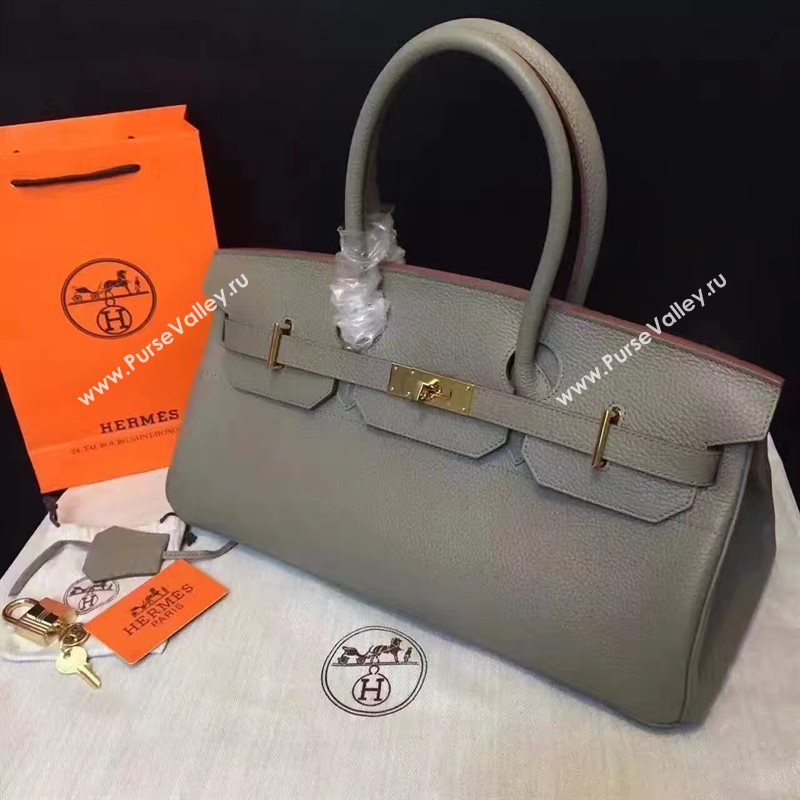 Hermes 42cm leather gray Birkin bag 5113