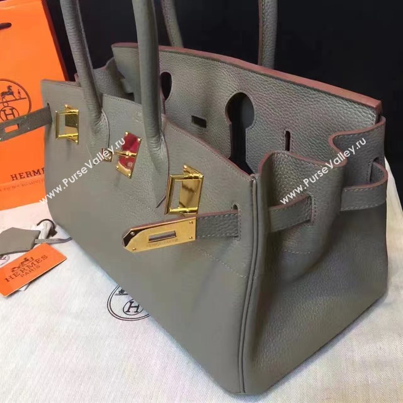 Hermes 42cm leather gray Birkin bag 5113