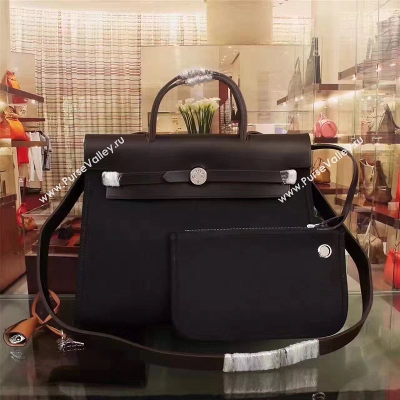 Hermes black Kelly 31cm bag 5116