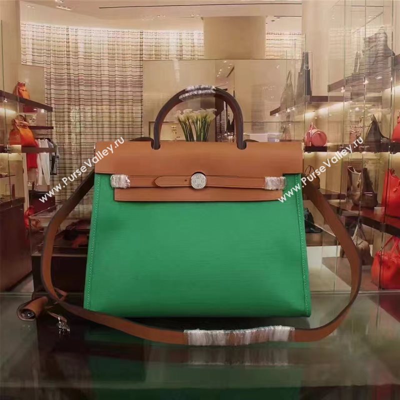 Hermes tri-color green Kelly 31cm bag 5119