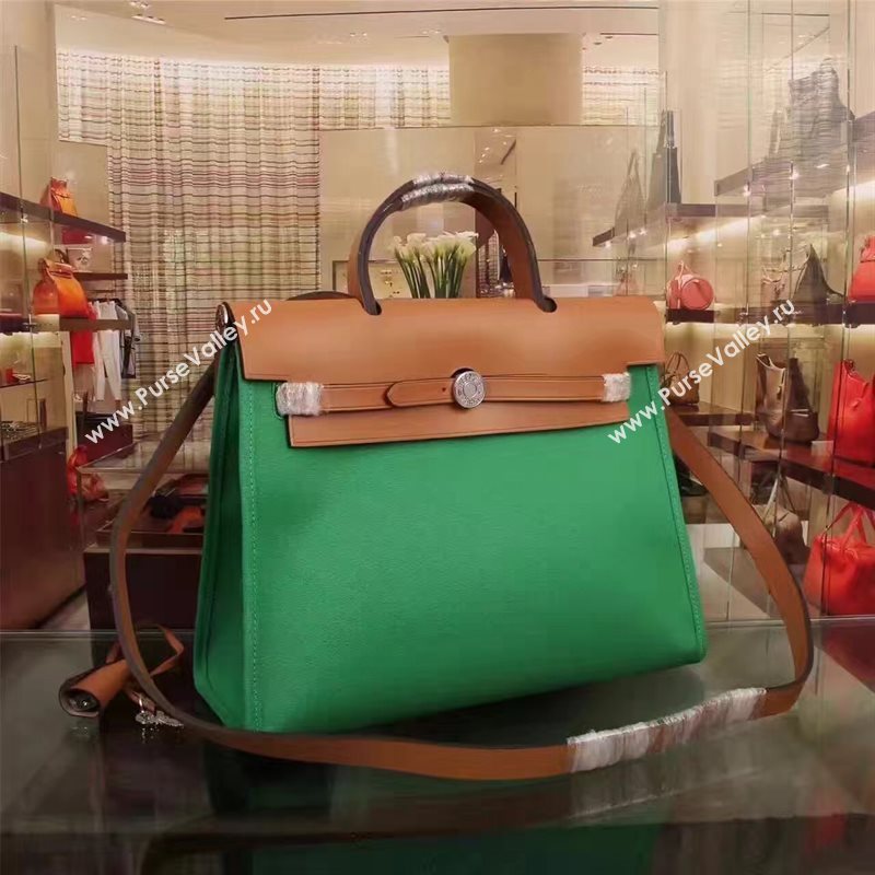Hermes tri-color green Kelly 31cm bag 5119