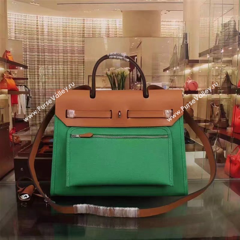 Hermes tri-color green Kelly 31cm bag 5119
