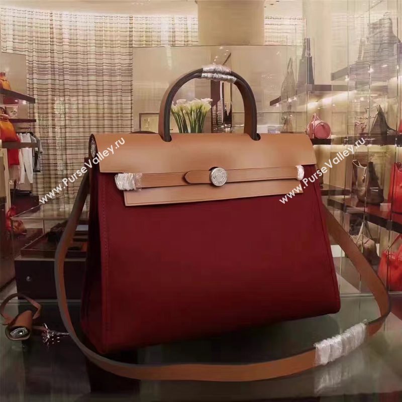 Hermes tri-color wine Kelly 31cm bag 5120