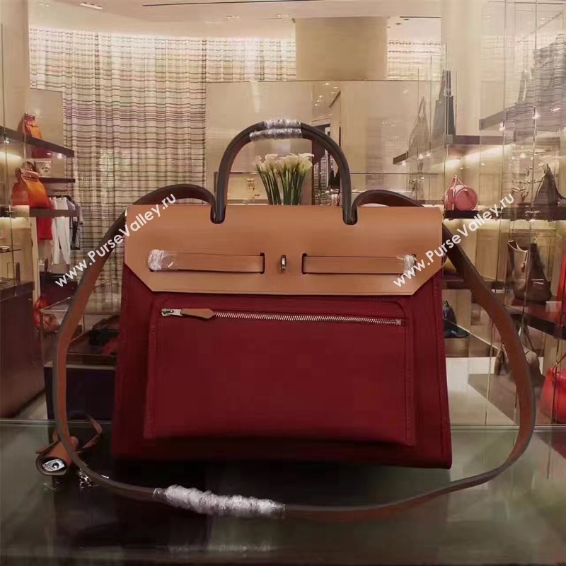 Hermes tri-color wine Kelly 31cm bag 5120