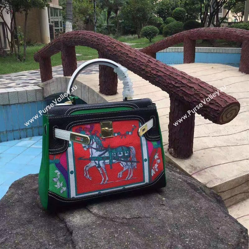 Hermes tri-color green Kelly bag 5124