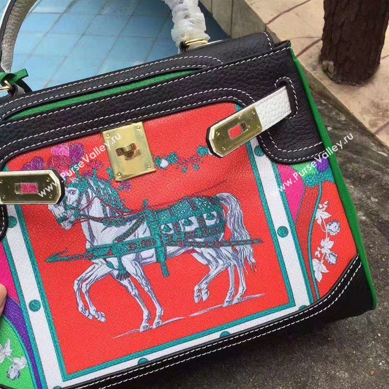 Hermes tri-color green Kelly bag 5124
