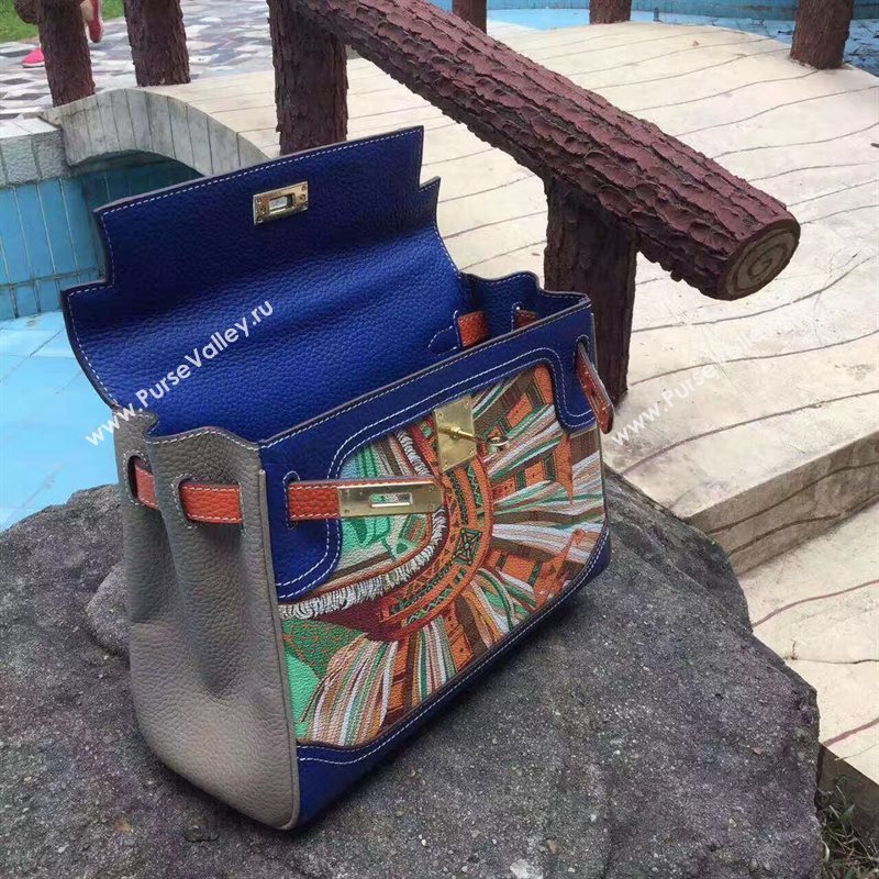 Hermes tri-color navy Kelly bag 5125