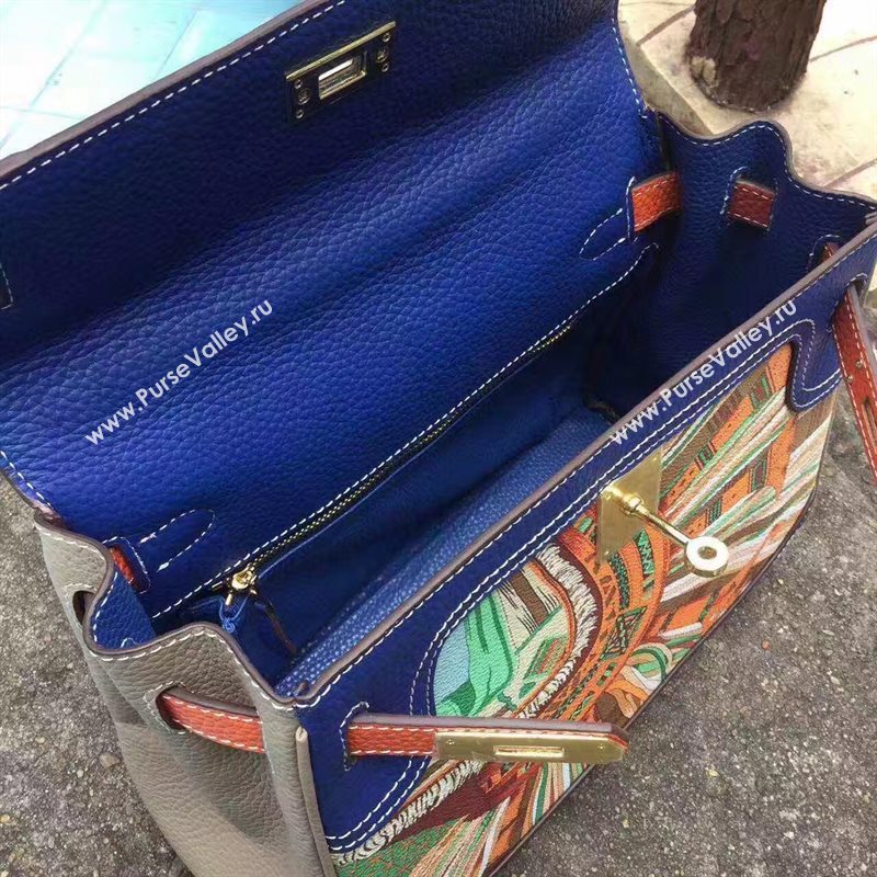 Hermes tri-color navy Kelly bag 5125