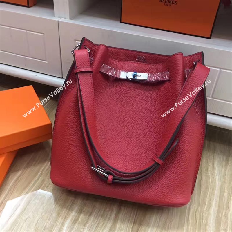 Hermes so Kelly shoulder red bag 5131