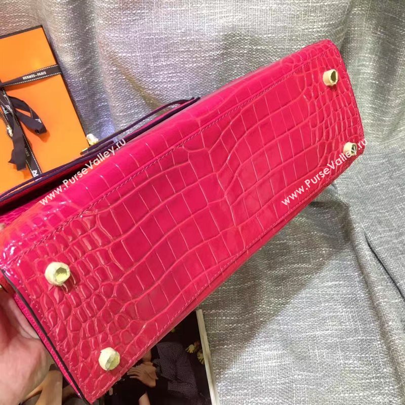 Hermes crocodile Kelly red rose bags 5240