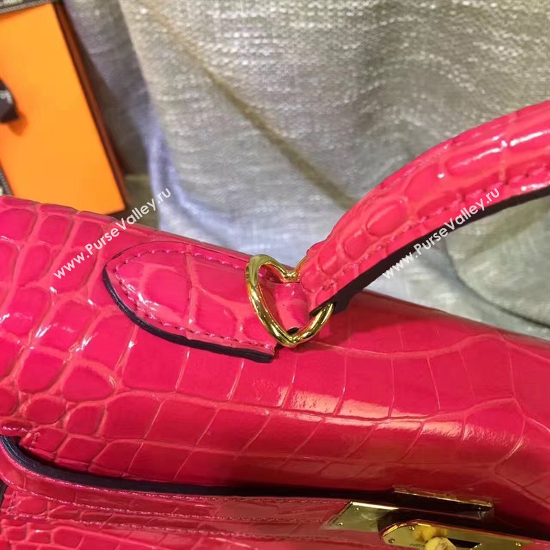 Hermes crocodile Kelly red rose bags 5240