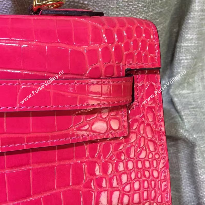 Hermes crocodile Kelly red rose bags 5240