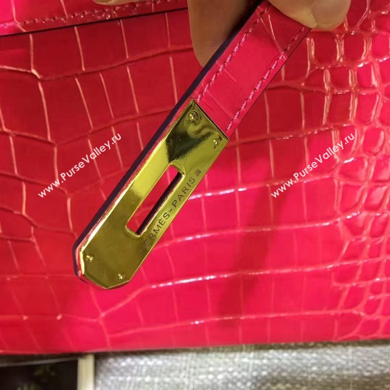 Hermes crocodile Kelly red rose bags 5240