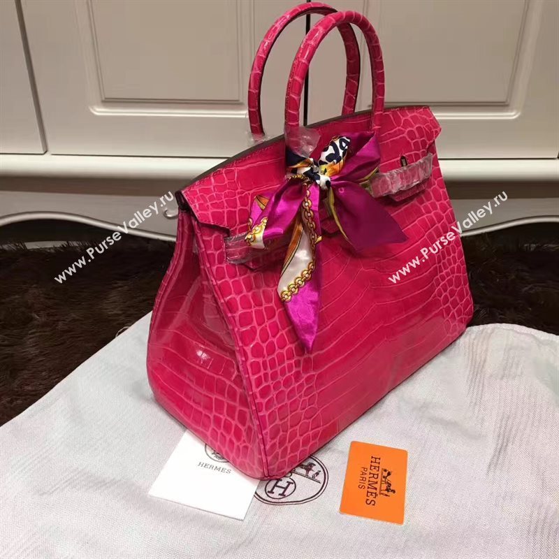 Hermes crocodile Birkin red paint bag 5241