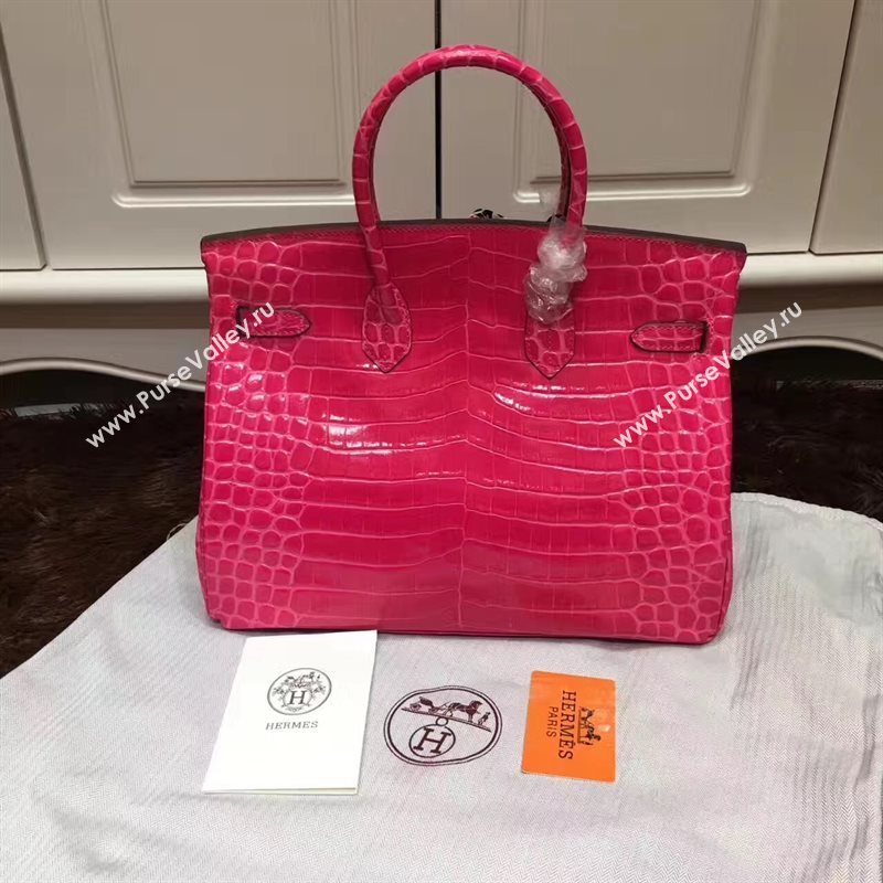 Hermes crocodile Birkin red paint bag 5241