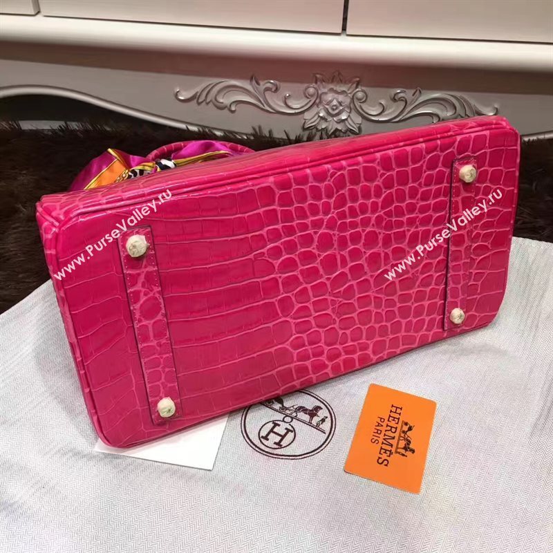 Hermes crocodile Birkin red paint bag 5241