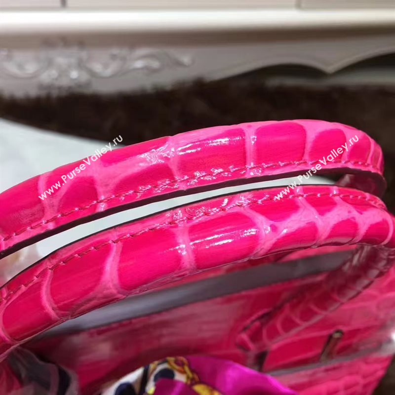 Hermes crocodile Birkin red paint bag 5241