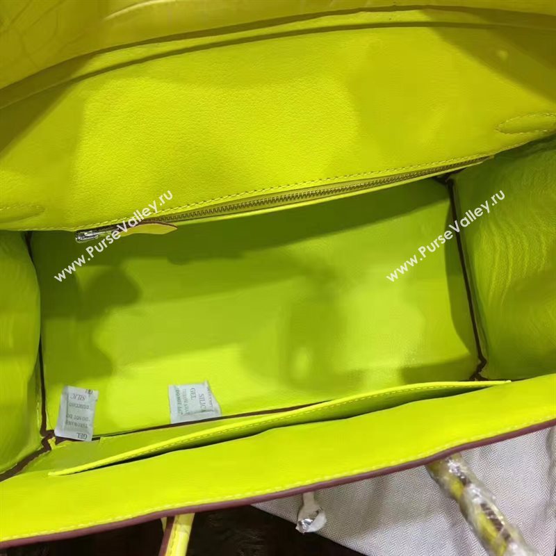 Hermes crocodile Birkin yellow paint bag 5243