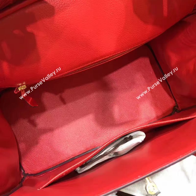 Hermes crocodile Birkin red paint bag 5244