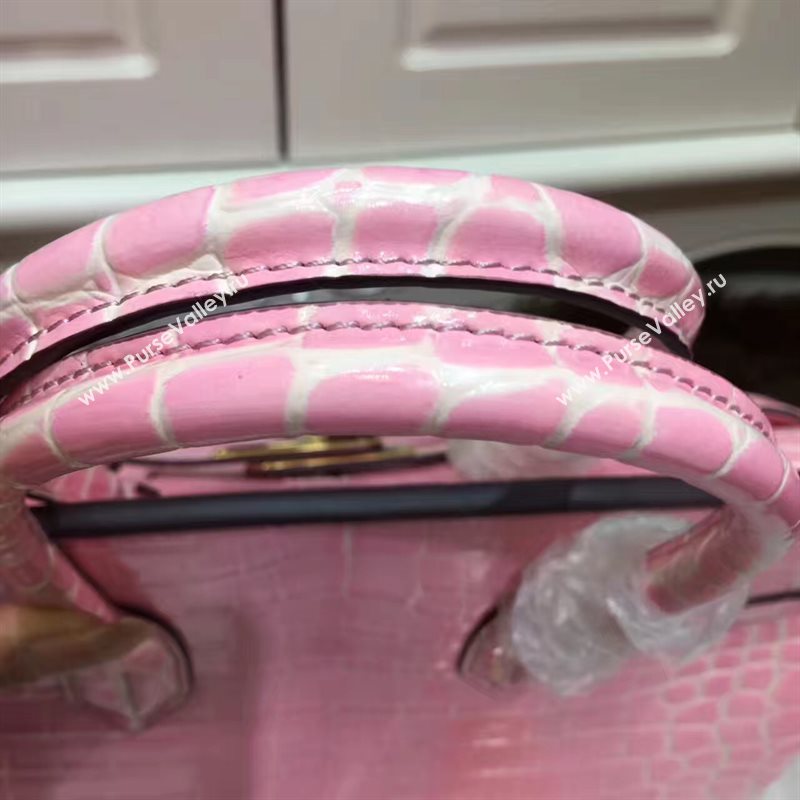 Hermes crocodile Birkin pink paint bag 5250