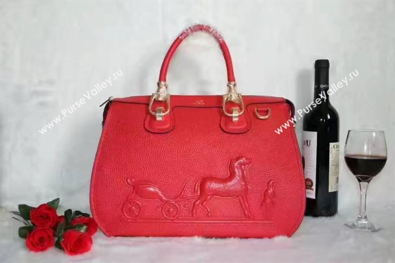 Hermes large red tote bag 5255