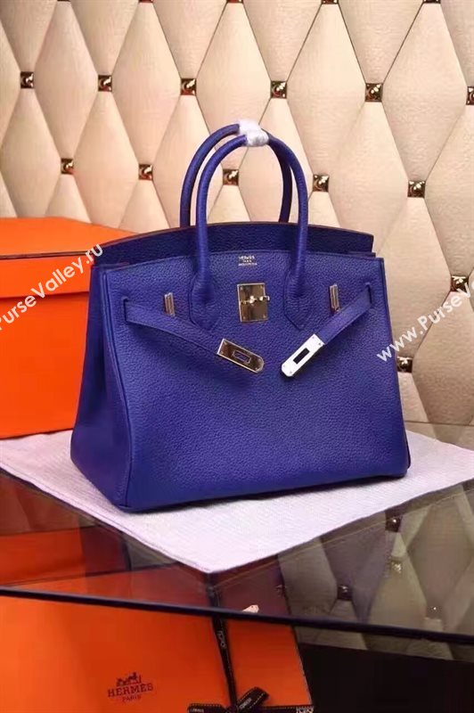 Hermes navy Birkin bag 5264