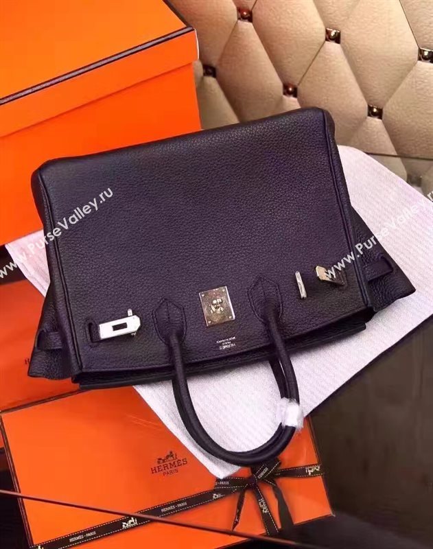 Hermes black Birkin bag 5269